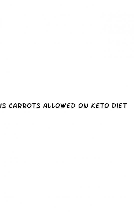 is carrots allowed on keto diet