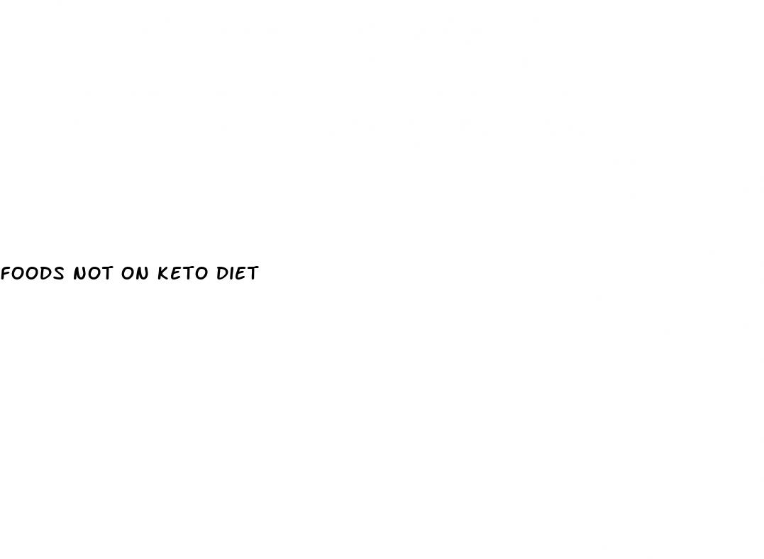 foods not on keto diet