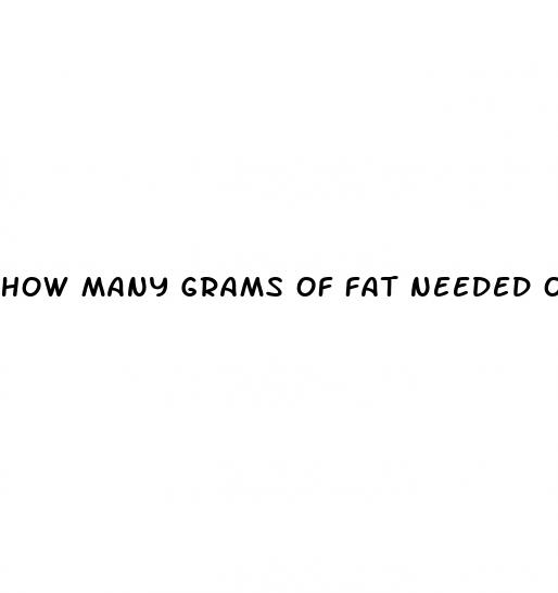 how many grams of fat needed on keto diet