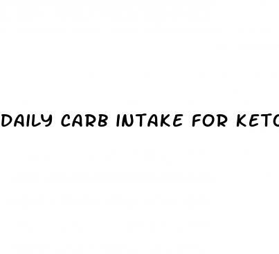 daily carb intake for keto diet