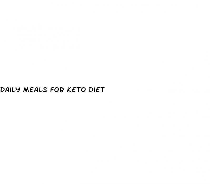 daily meals for keto diet