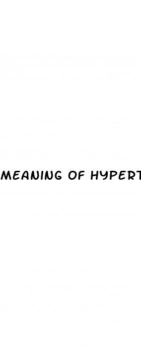 meaning of hypertension