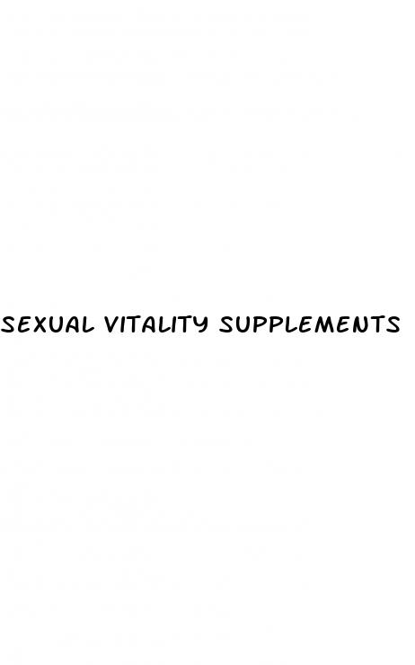 sexual vitality supplements