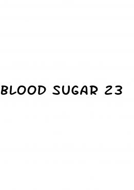 blood sugar 23