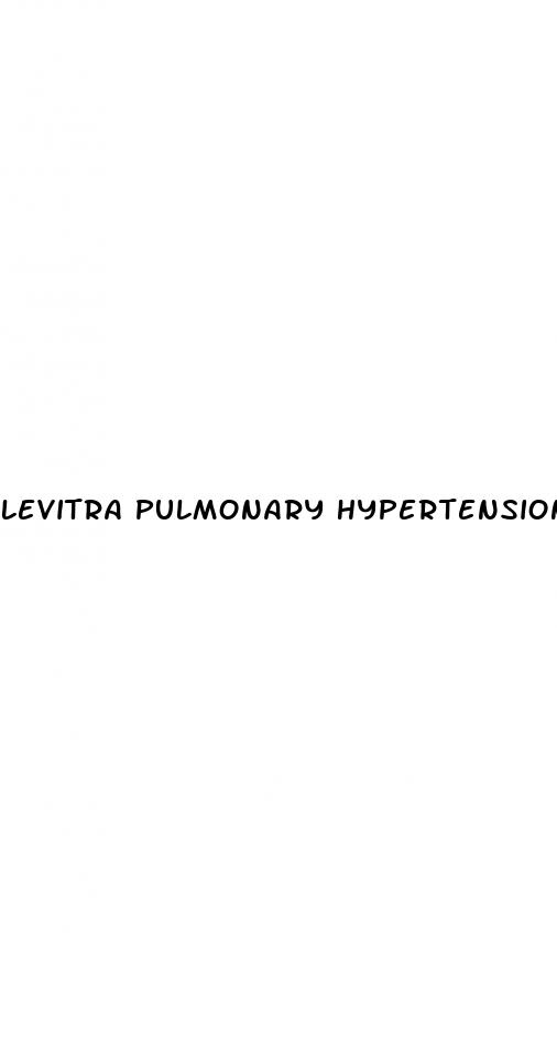 levitra pulmonary hypertension