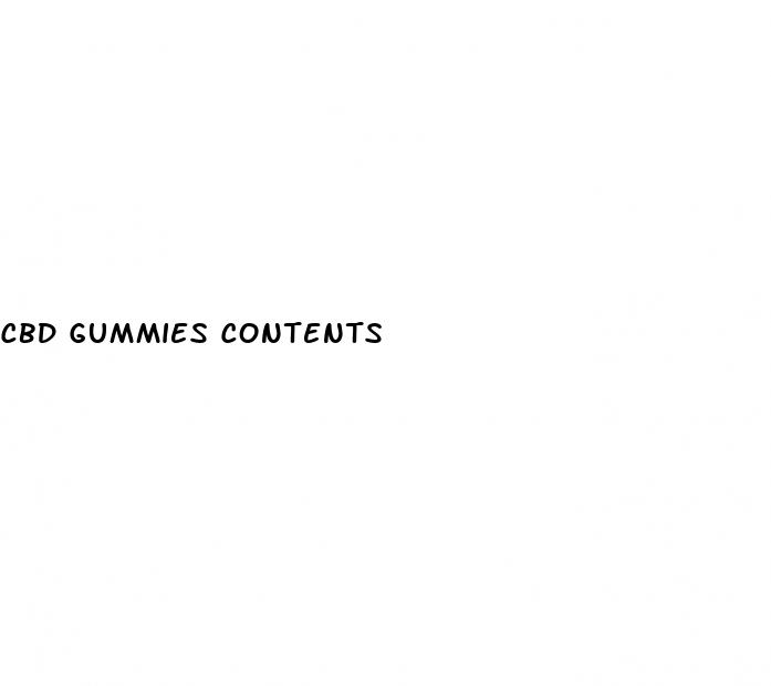 cbd gummies contents
