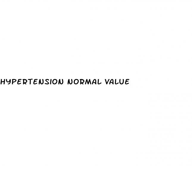 hypertension normal value