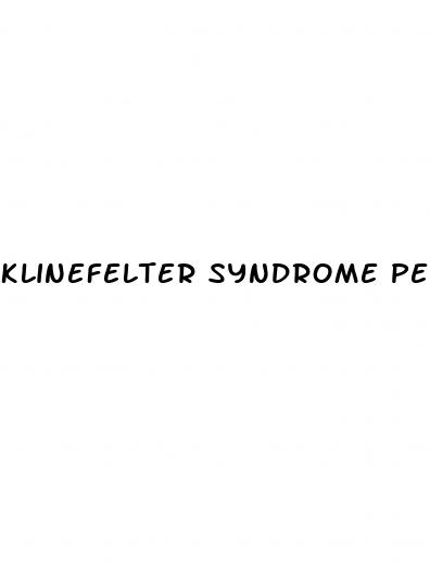klinefelter syndrome penis erection