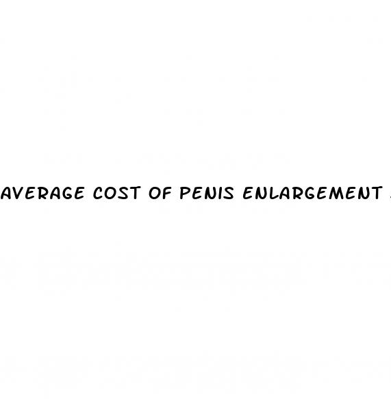 average cost of penis enlargement surgery