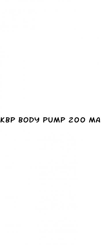 kbp body pump 200 male enhancement
