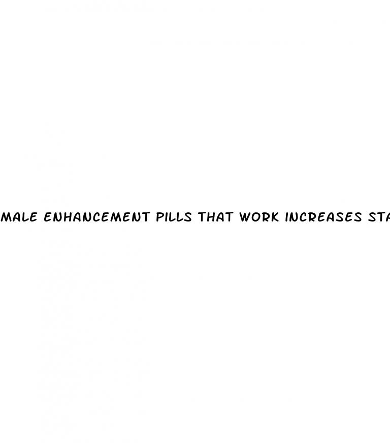 male enhancement pills that work increases stamina