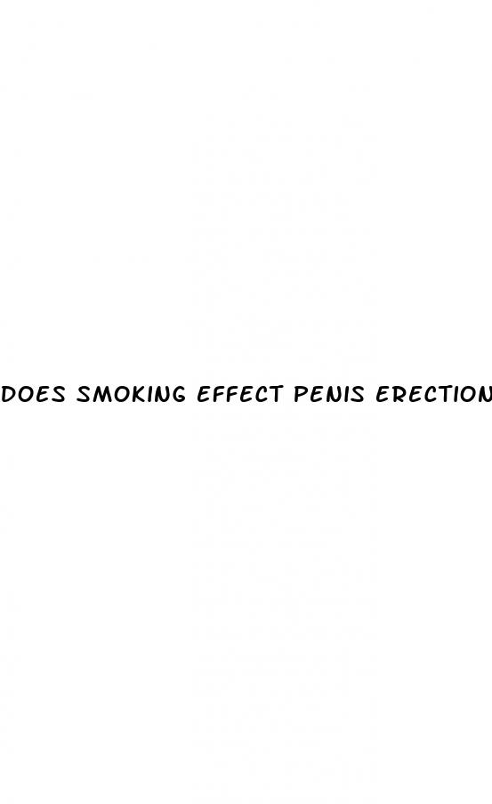 does smoking effect penis erections