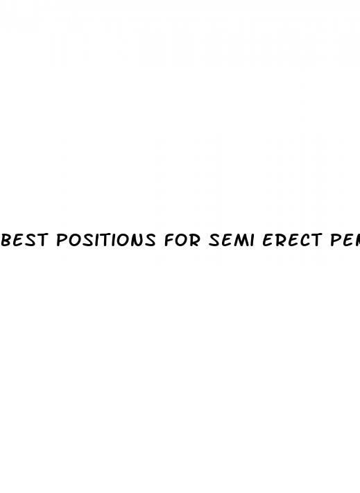 best positions for semi erect penis