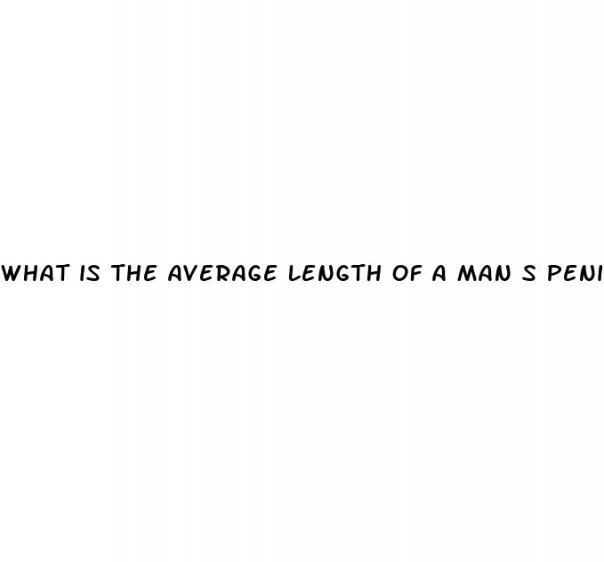 what is the average length of a man s penis erect