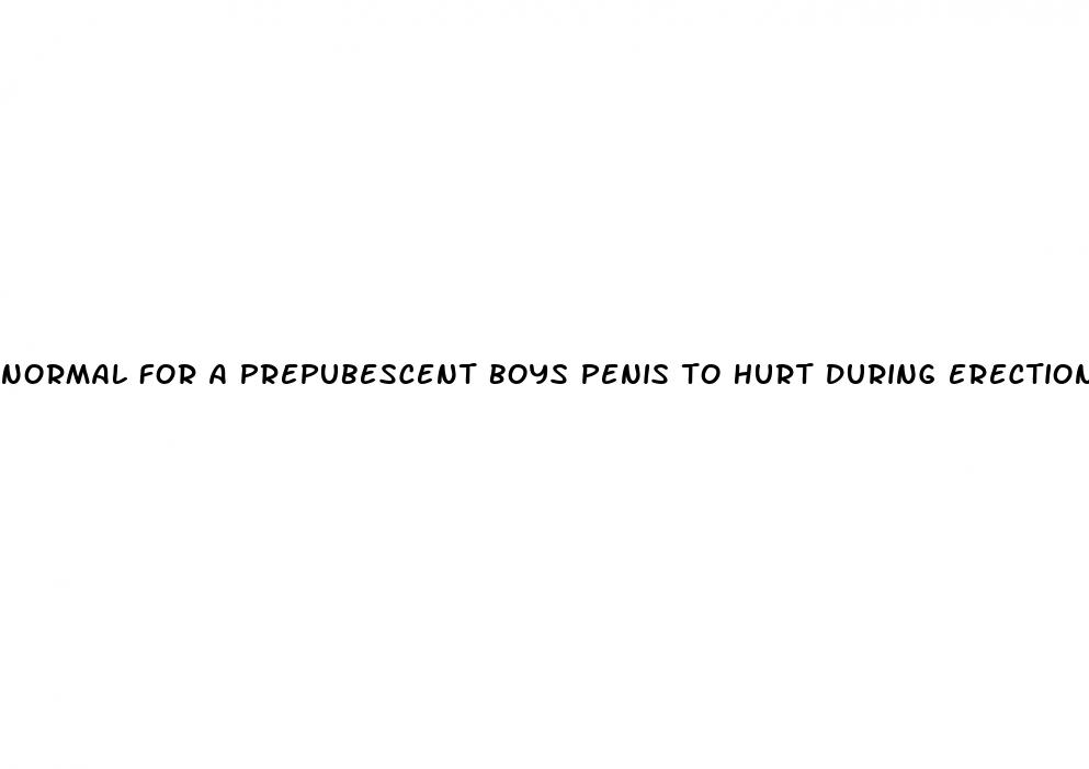 normal for a prepubescent boys penis to hurt during erection