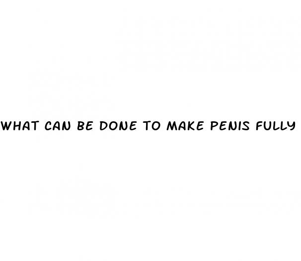 what can be done to make penis fully erect