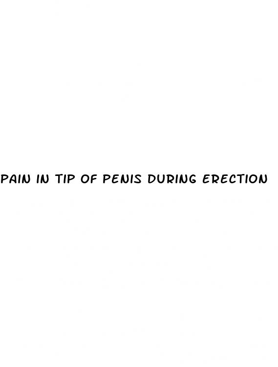 pain in tip of penis during erection