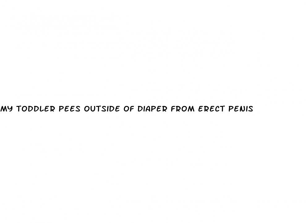 my toddler pees outside of diaper from erect penis