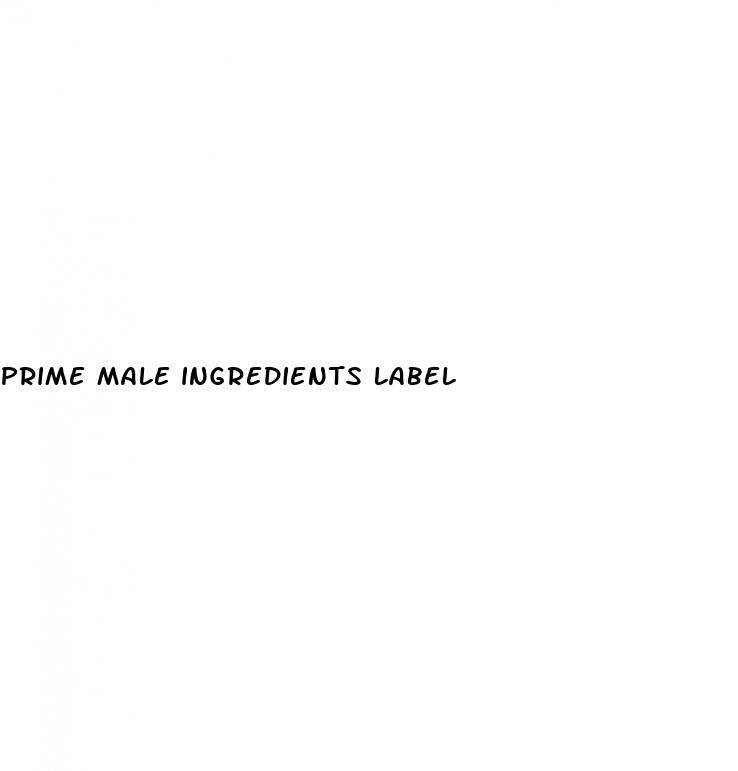 prime male ingredients label