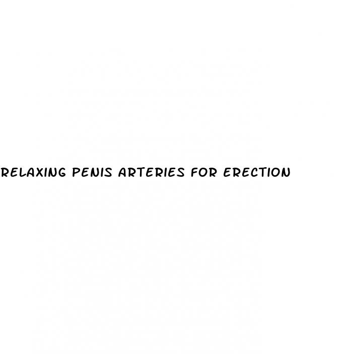 relaxing penis arteries for erection