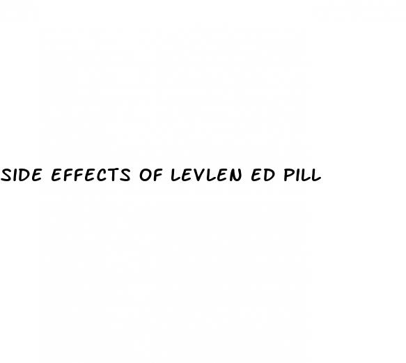 side effects of levlen ed pill