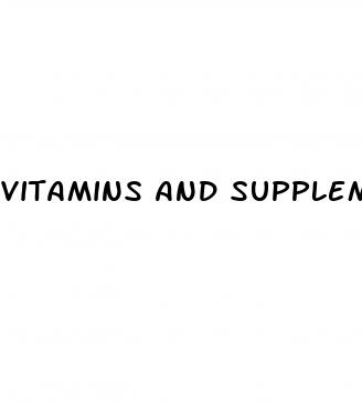 vitamins and supplements for ed