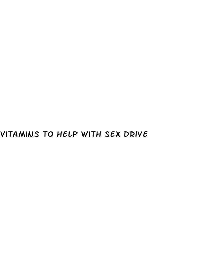 vitamins to help with sex drive