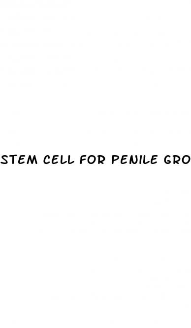 stem cell for penile growth