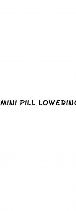 mini pill lowering sex drive