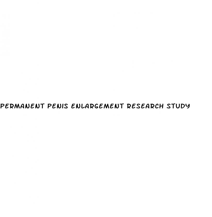 permanent penis enlargement research study