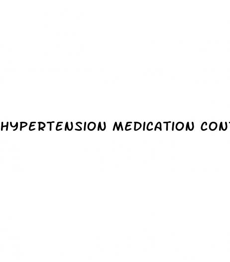 hypertension medication contraindications