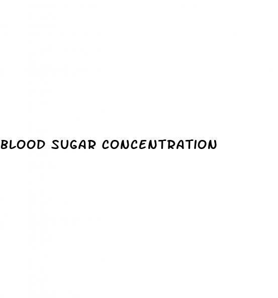 blood sugar concentration