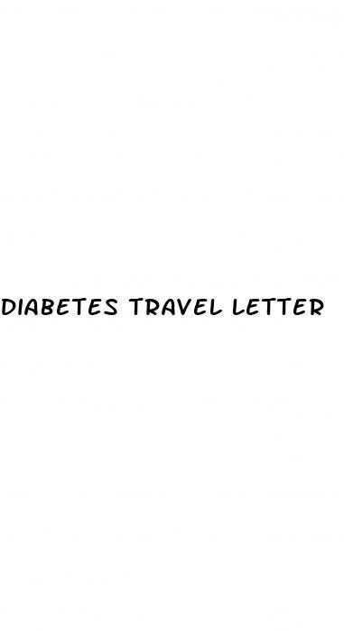 diabetes travel letter