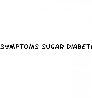 symptoms sugar diabetes