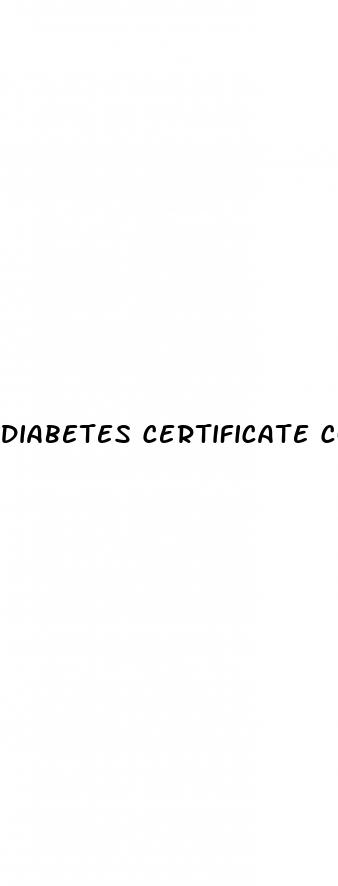 diabetes certificate course