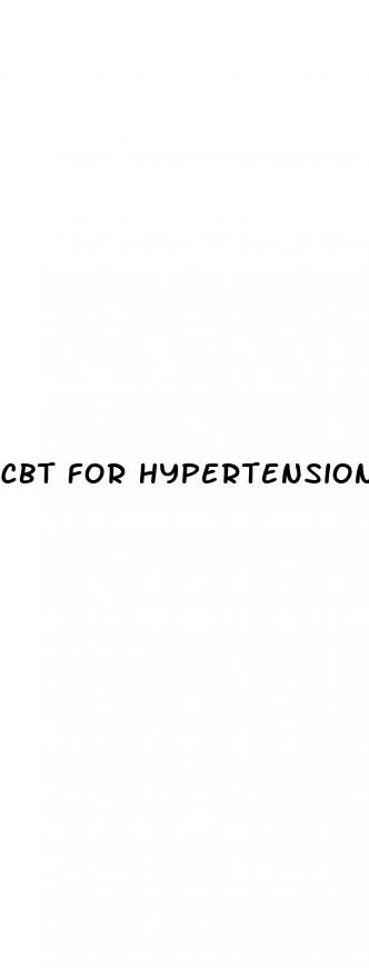 cbt for hypertension