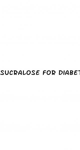 sucralose for diabetes