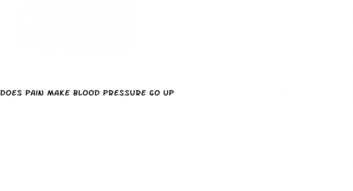 does pain make blood pressure go up