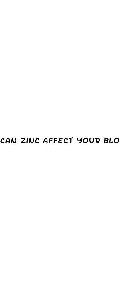 can zinc affect your blood pressure