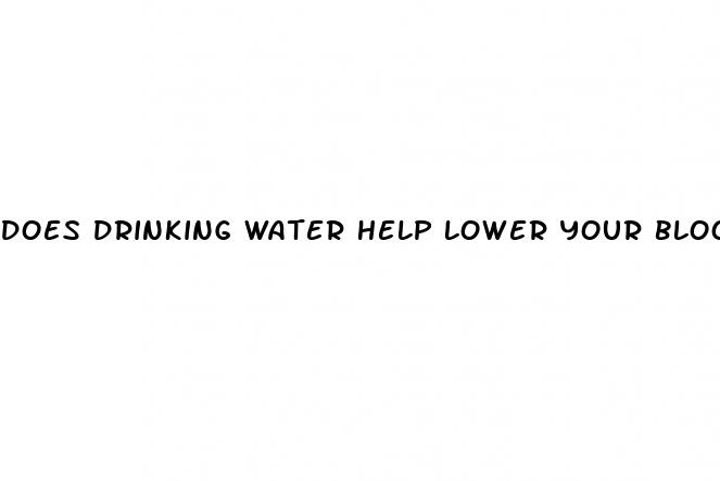 does drinking water help lower your blood pressure