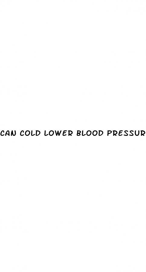 can cold lower blood pressure