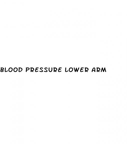 blood pressure lower arm