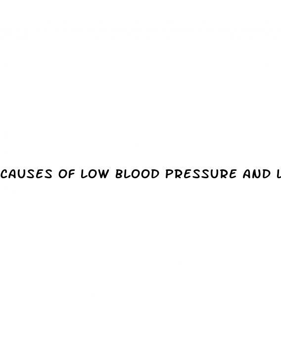 causes of low blood pressure and low heart rate