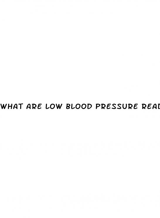 what are low blood pressure readings