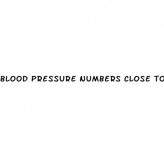 blood pressure numbers close together