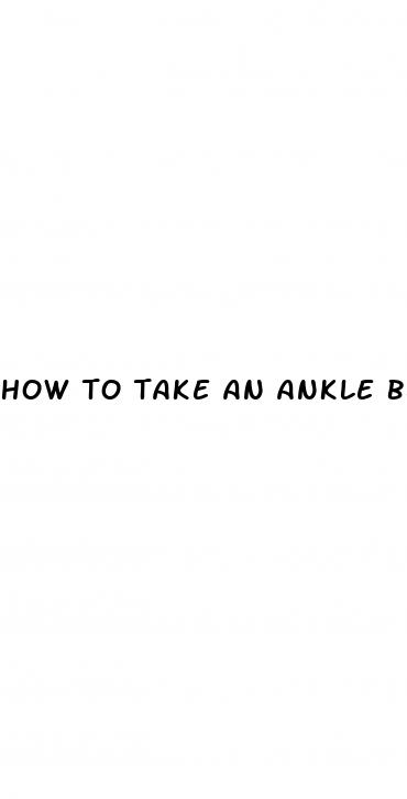 how to take an ankle blood pressure
