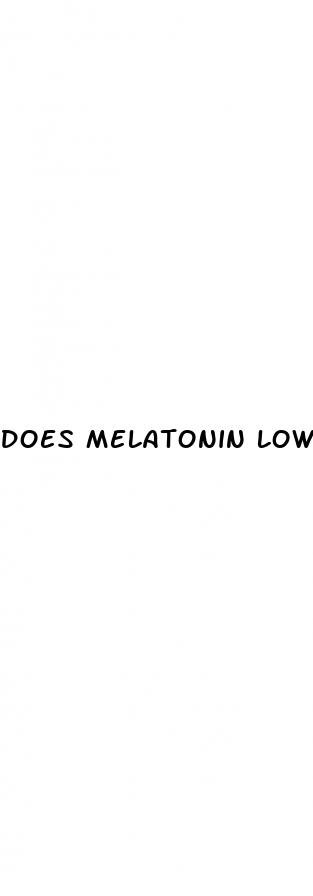 does melatonin lower heart rate or blood pressure