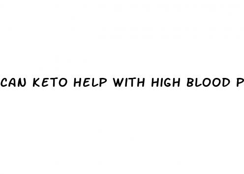 can keto help with high blood pressure