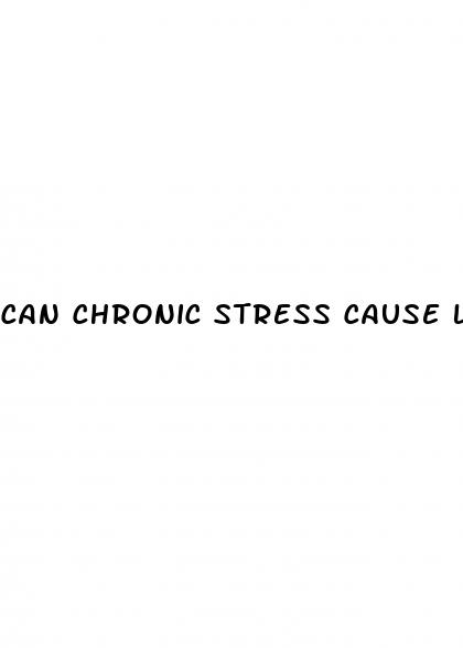 can chronic stress cause low blood pressure