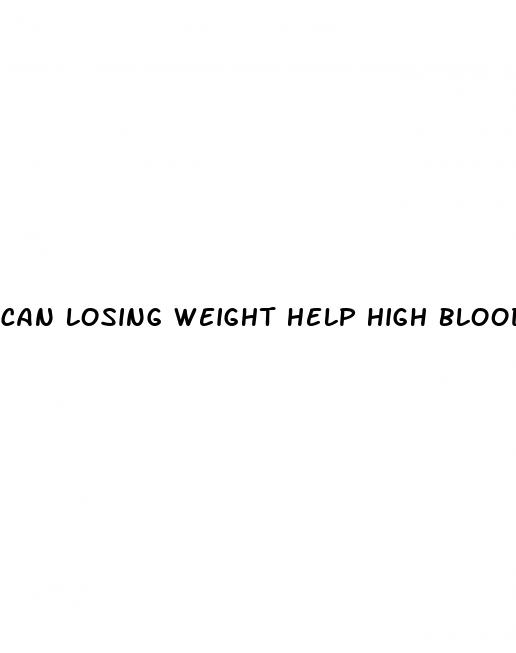 can losing weight help high blood pressure
